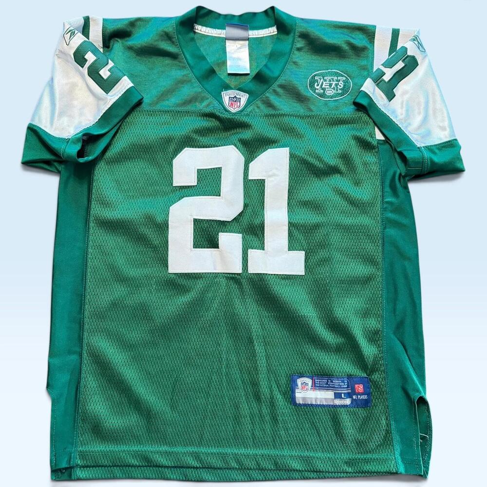 New York Jets Jersey Youth Large Green NFL Football Reebok L Tomlinson 21